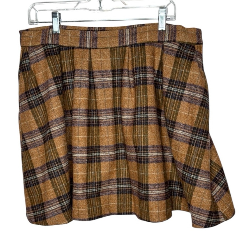 Modcloth Plaid Skirt in Brown and Black